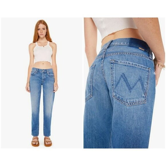 💕MOTHER SUPERIOR💕 Slider Hover Jeans ~ Heart Throb Button Fly 27 NWOT - Picture 1 of 16